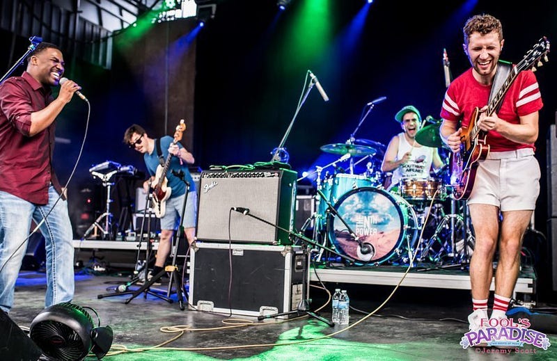 Vulfpeck performing live on stage