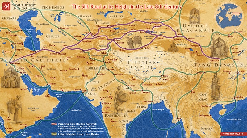 The Silk Road in the Late 8th Century