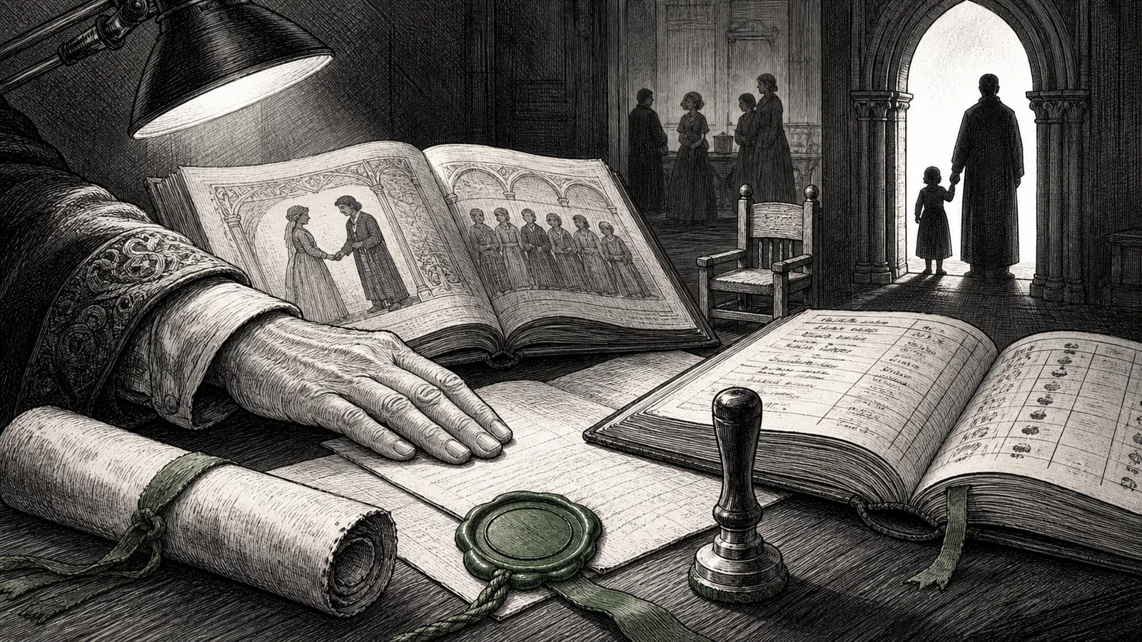 The old legal seal made agreement legible inside hierarchy.